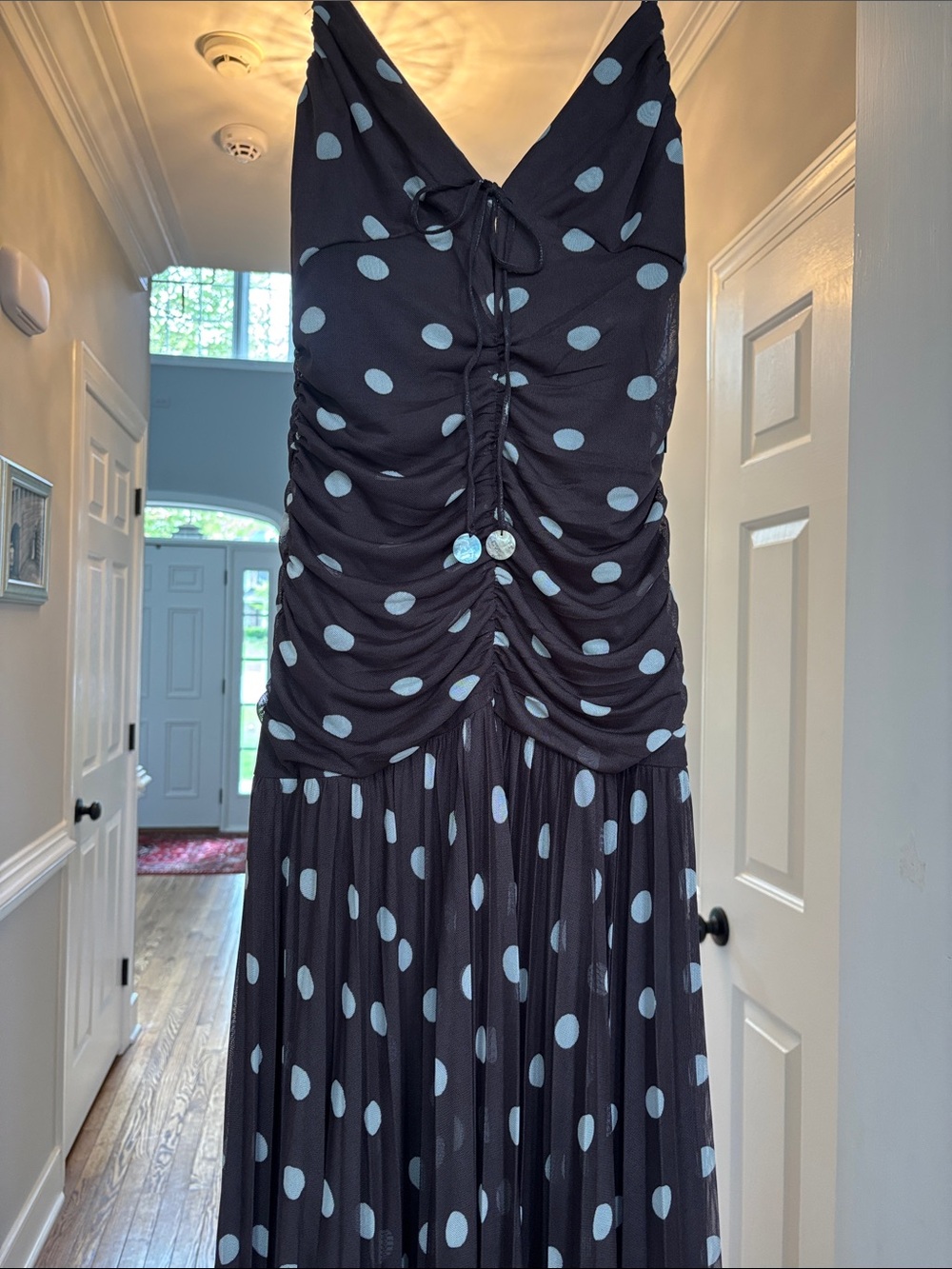 En Saison Brown Polka Dot Maxi Dress Anthropologie - Picture 6 of 9